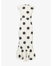 Jacquemus - Palmier Polka Dot-Print Jersey Midi Dress - Lyst