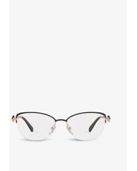 BVLGARI - Bv2210b Metal Cat-eye Glasses - Lyst