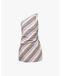 Faithfull the Brand - Marga Striped Cotton And Linen-Blend Mini Dress - Lyst