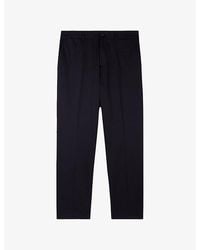 The Kooples - Tapered-Leg Stretch-Cotton Chino Trousers - Lyst