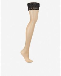 Falke Women's 0979 Powder Black Lunelle 8 Stockings