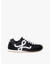 Loewe - Ballet Runner 2.0 Suede And Woven Low-Top Trainers - Lyst