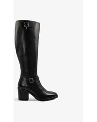 Dune - Trelis Heeled Knee-high Leather Boots - Lyst