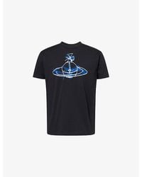 Vivienne Westwood - Drawn Orb Crewneck Cotton-Jersey T-Shirt - Lyst