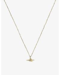Missoma - Lucy Williams 14Ct And Lab Grown Diamond T-Bar Pendant Necklace - Lyst