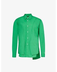Comme des Garçons - Long-sleeved Asymmetric-hem Cotton Shirt - Lyst