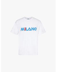 Fila - Milano Text-Print Cotton-Jersey T-Shirt - Lyst