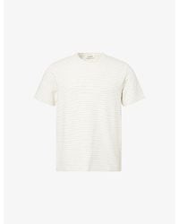 FRAME - Jacquard Stripe Cotton-Jersey T-Shirt - Lyst