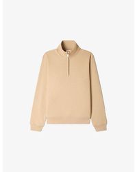 Sandro - Funnel-Neck Half-Zip Cotton Sweatshirt - Lyst