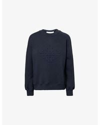 The Couture Club - Embossed Emblem Relaxed Cotton-Jersey Sweatshirt - Lyst