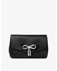 Jimmy Choo - Soft Bow Mini Satin Clutch Bag - Lyst