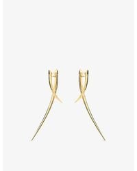 Shaun Leane - Sabre Cross-Over 18Ct Earrings - Lyst