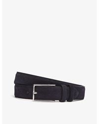 Reiss - Dante Adjustable-Buckle Suede-Leather Belt - Lyst