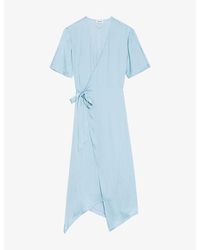 Zadig & Voltaire - Reforme Wrap-Front Woven Midi Dress - Lyst