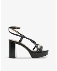 AllSaints - Bella Strappy Leather Platform Sandals - Lyst