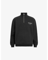 AllSaints - Underground Logo-Print Cotton Sweatshirt Xxl - Lyst