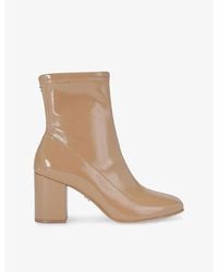 Carvela Kurt Geiger - Strut Patent Faux Leather Ankle Boots - Lyst