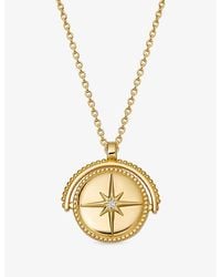 Astley Clarke - Celestial Spinner 18Ct Vermeil Locket Necklace - Lyst