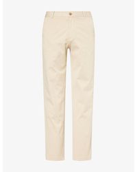 Sunspel - Regular-Fit Flat-Front Stretch-Cotton Chino Trousers - Lyst