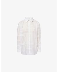 TOTEME - Monogram-Crochet Relaxed-Fit Cotton And Silk Shirt - Lyst