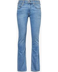 PAIGE - Federal Tapered Slim-fit Stretch Denim-blend Jeans - Lyst