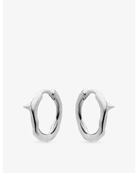 Shaun Leane - Rose Thorn Mini Sterling- Hoop Earrings - Lyst