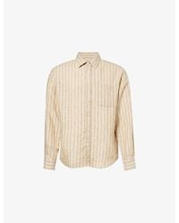 NN07 - Deon Striped Linen Shirt - Lyst