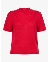 ME+EM - Pouf-Sleeve Wool And Cashmere Blend Knit Top - Lyst