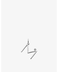 Monica Vinader - Initial M Solitaire Lab-Grown Diamond And Sterling Pendant Charm - Lyst