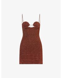 Oséree - Lumiere Shell Metallic Knit Dress - Lyst