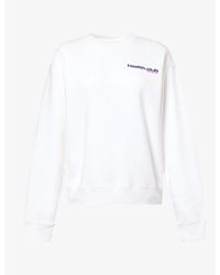 Sporty & Rich - Health-Club Logo-Print Cotton Sweatshirt - Lyst