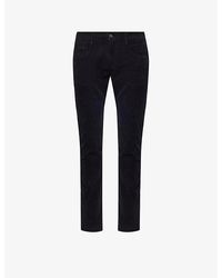 Replay - Brand-patch Slim-fit Stretch Cotton-corduroy Trousers - Lyst