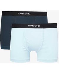 Tom Ford - Logo-waistband Pack Of Two Stretch-cotton Boxer - Lyst