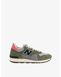 New Balance - 475 Branded Suede And Mesh Low-Top Trainers - Lyst