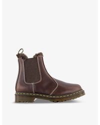 Dr. Martens - 2976 Leonore Faux Fur-lined Leather Chelsea Boots - Lyst