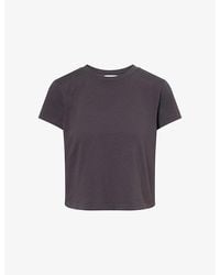 Agolde - Adine Shrunken Cotton-Jersey T-Shirt - Lyst