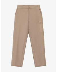 BOGGI - Straight Elasticated-Waist Stretch Cotton-Blend Trousers - Lyst