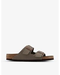 Birkenstock - Arizona Two-Strap Faux-Leather Sandals - Lyst