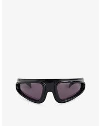 Rick Owens - Shiny Ryder Wraparound-Frame Nylon Sunglasses - Lyst