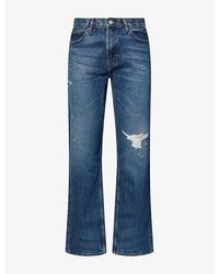 FRAME - Relaxed Straight-Leg Denim Jeans - Lyst