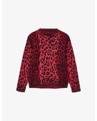 AllSaints - Lex Leopard-Print Relaxed-Fit Knitted Jumper - Lyst