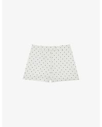 Reiss - Beatrix Polka-Dot Woven Shorts - Lyst