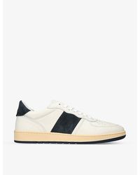 Collegium - White/vy Pillar Destroyer Leather And Suede Low-top Trainers - Lyst