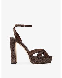 Jimmy Choo - Kove 120 Raffia Platform Sandals - Lyst