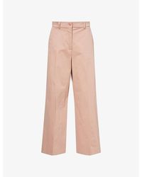 Weekend by Maxmara - Regular-Fit Wide-Leg Cotton Trousers - Lyst