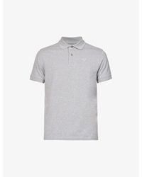 Barbour - Brand-embroidered Ribbed-trim Regular-fit Cotton-piqué Polo Shirt Xx - Lyst