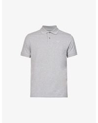 Barbour - Brand-Embroidered Ribbed-Trim Regular-Fit Cotton-Piqué Polo Shirt - Lyst