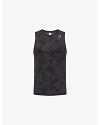 GYMSHARK - Geo Seamless Stretch-Woven Tank Top - Lyst