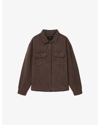 AllSaints - Korten Patch-Pocket Denim Shacket - Lyst