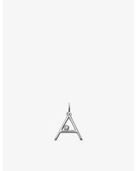 Monica Vinader - Solitaire Initial A Sterling- And Lab-Grown Diamond Pendant - Lyst
